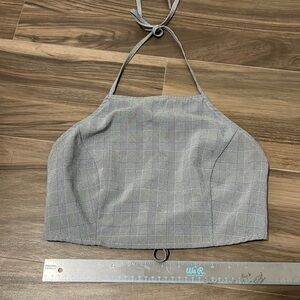 Black & white halter top